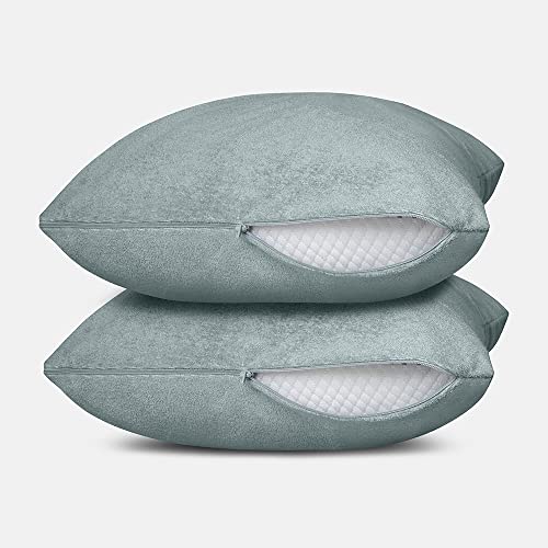 Sleepyhead Waterproof Bamboo Terry Pillow Protector, (28"x18", Set of 2, Grey) - Image 5