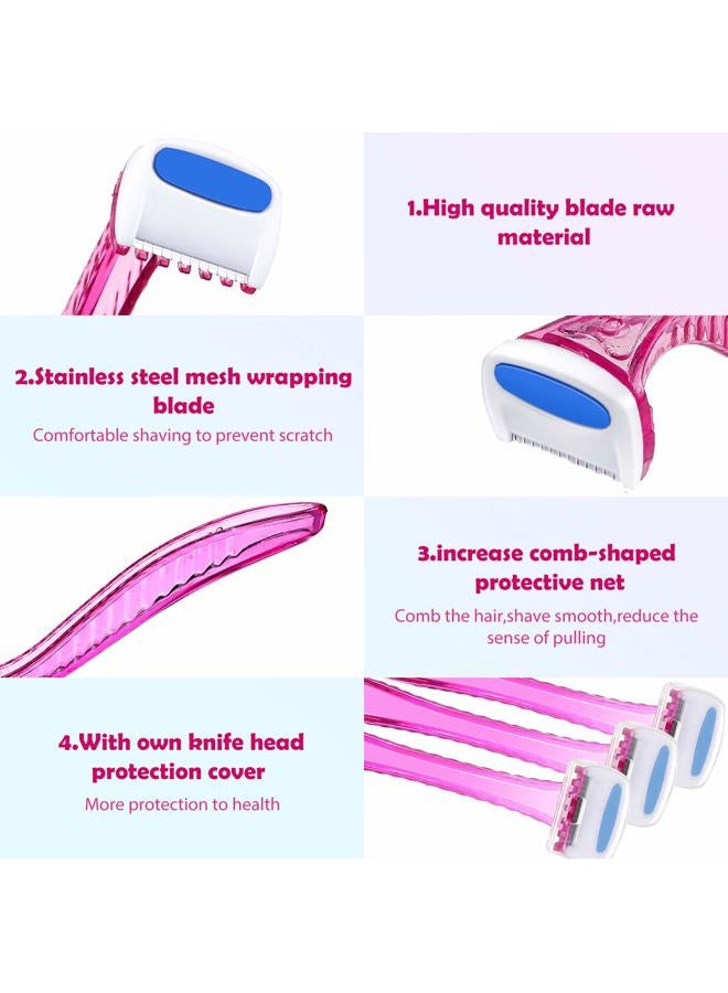Honoson 30 Pieces Bikini Razor T-type Personal Women's Trimmer for Armpit and Intimate Area (Light Blue, Light Yellow, Light Pink, Rose, Blue, Deep Pink) - Image 5