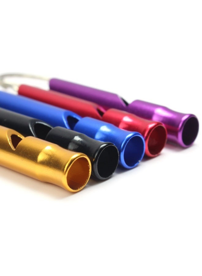 Generic Outdoor Survival Whistle High-pitched Multifunctional Training Tool Keychain Lifesaving Edc Equipment-Color:Gold - Image 5