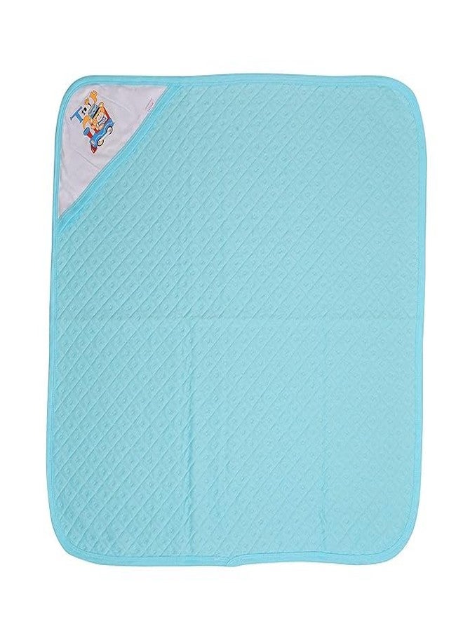 Dikary Baby Towel New Born Baby Clothes | Cotton | Hooded | Wrapper | Bath Robe | Carrying | Gift Combo | Infants Boys & Girls (0-6 Months) (Blue) - Image 3