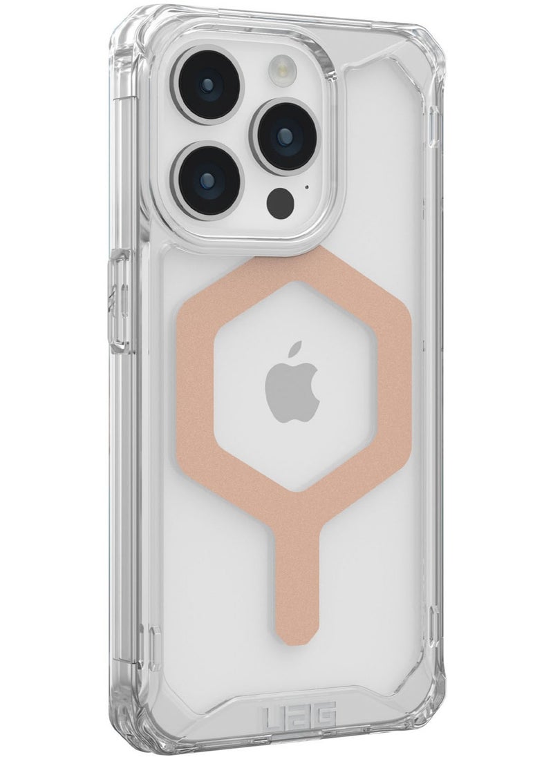 Urban Armor Gear - UAG Plyo MagSafe for iPhone 15 Pro Case Cover [16 Feet Drop Tested] - Ice / Rose Gold - Image 1