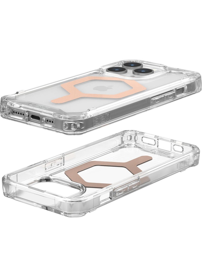 Urban Armor Gear - UAG Plyo MagSafe for iPhone 15 Pro Case Cover [16 Feet Drop Tested] - Ice / Rose Gold - Image 1