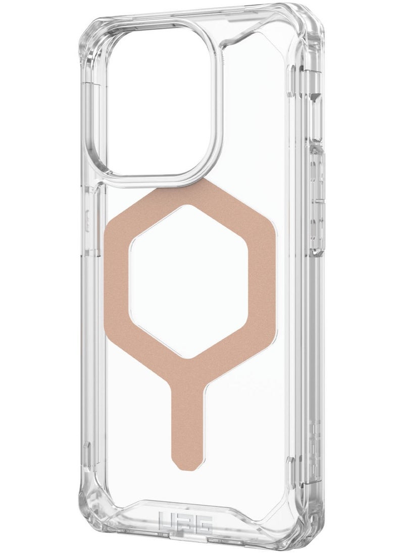 Urban Armor Gear - UAG Plyo MagSafe for iPhone 15 Pro Case Cover [16 Feet Drop Tested] - Ice / Rose Gold - Image 1