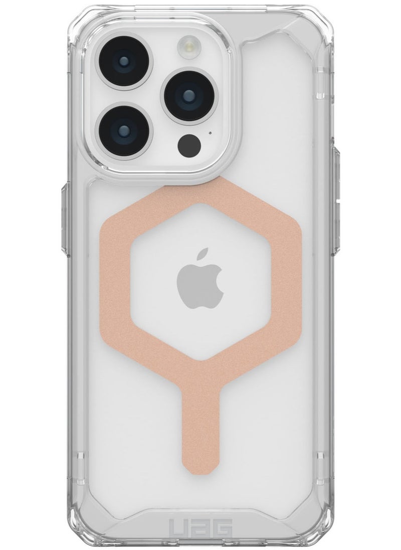 Urban Armor Gear - UAG Plyo MagSafe for iPhone 15 Pro Case Cover [16 Feet Drop Tested] - Ice / Rose Gold - Image 1