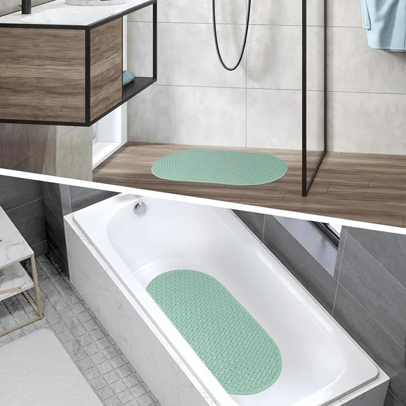 Anti Slip Bath Mat - Shower Mat with Suction Cups on the Back (Mint Green) - Image 5