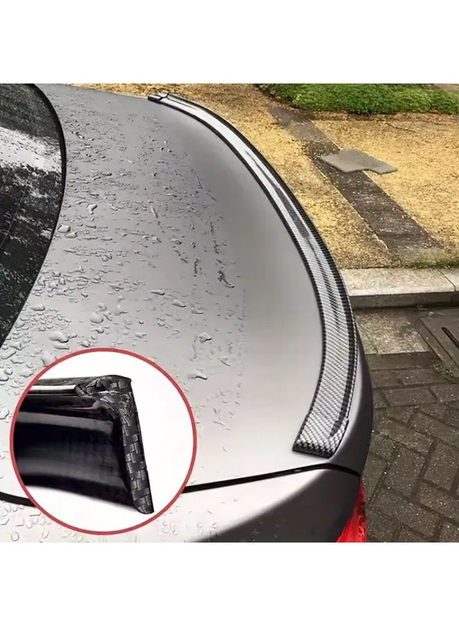 Matt Black Automotive General Tail Carbon Fiber Spoiler Rear Roof Diverter Matte Finish - Image 4