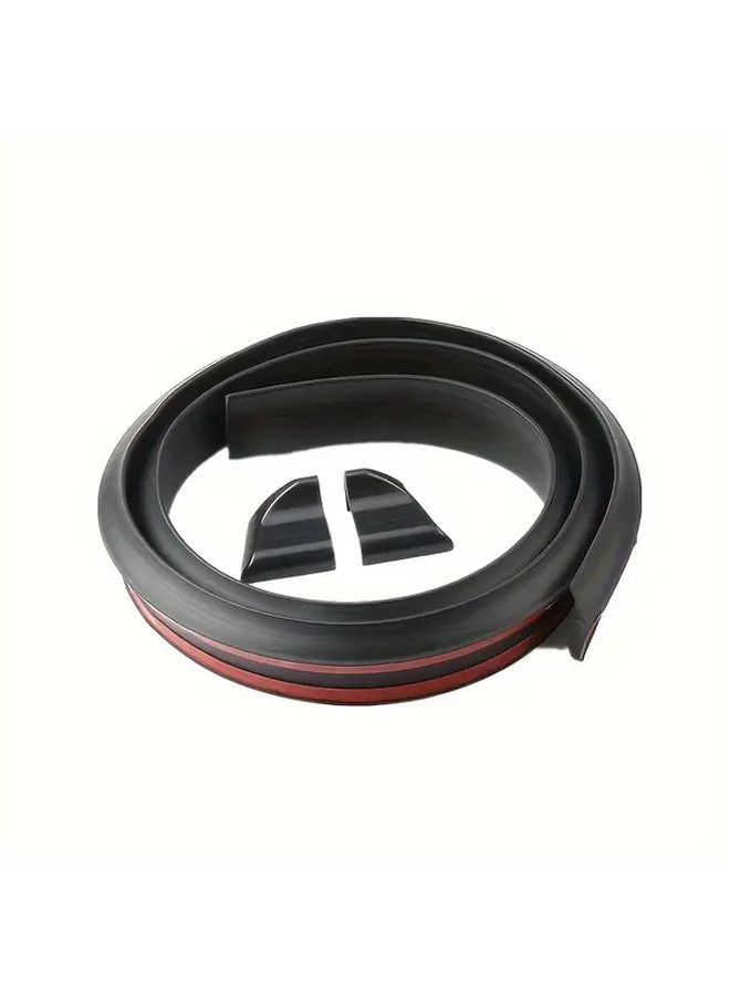 Matt Black Automotive General Tail Carbon Fiber Spoiler Rear Roof Diverter Matte Finish - Image 3