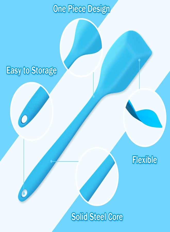 Bilkeru 4 Pcs Silicone Baking Bowl Scraper, Heat-Resistant Rubber Kitchen Spatula One Piece Design Seamless Non-Stick Spoonulas Mixing Cooking Scraping Tool for Baking, Mixing, Cooking (11in, Mixed color) - Image 3