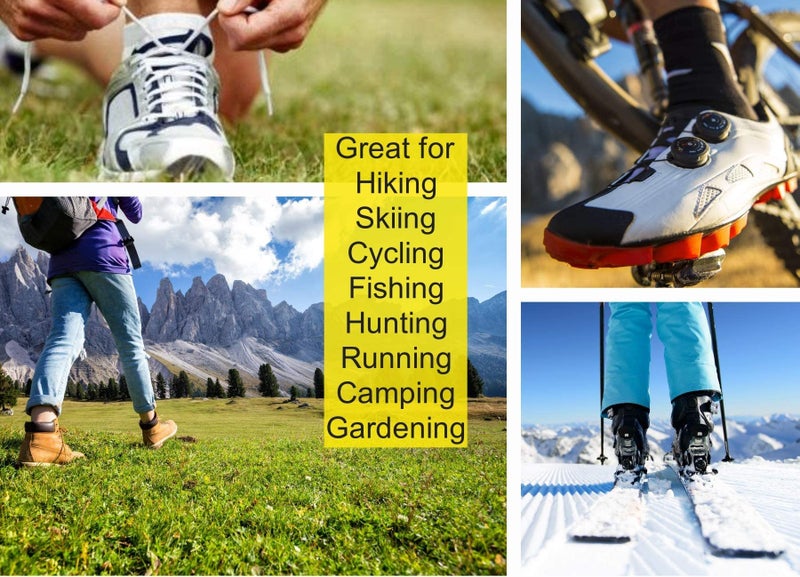 21C 1.5mm Neoprene Toe Warmers (Wear Inside Shoes) - 2 Pairs - 4 Foot Warmer Booties for Cycling, Hiking, Camping, Skiing, Outdoor Sports - Thermal Toe Socks - Size 2 - Image 5
