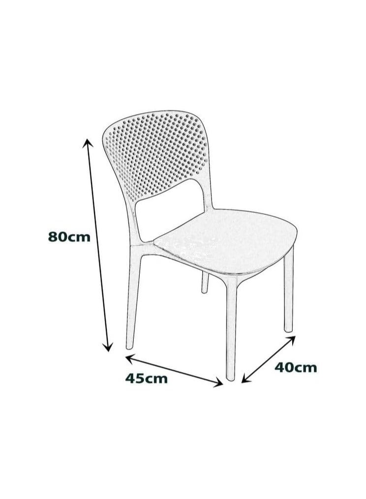 Poppins Home Poppins HOME  Plastic Chairs for Home Office and Restaurants - Modern Stacking Polypropylene Dining Chair (Beige)  - Image 5