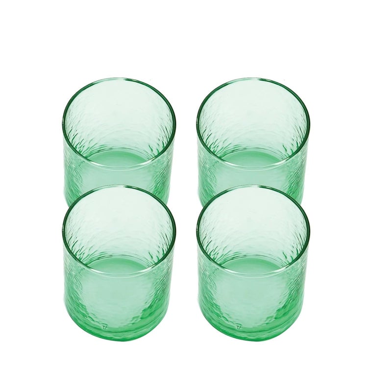 NATURAHIVE Everyday Drinking Glasses Set of 4 Drinkware Glasses Kitchen Glasses for Cocktail Iced Coffee Ice Tea Wine Whiskey Water 4 Short Dof Drinking Glass Water Glass Set of 4 PC - Image 2