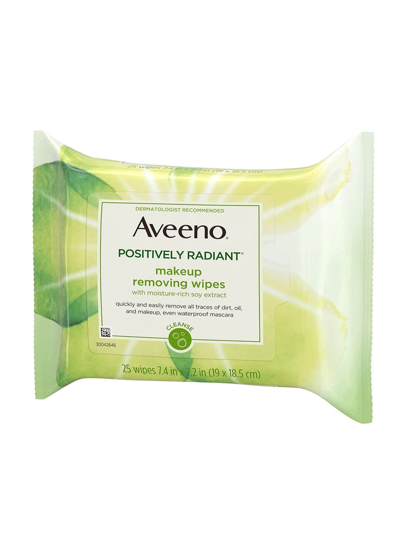 Aveeno Positively Radiant Daily Exfoliating Cleansing Pads, 25 Count  V - Image 4