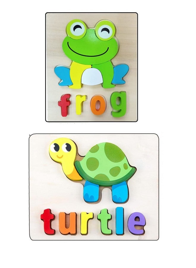 سمونيو أحجية الصور المقطوعة الخشبية ثلاثية الأبعاد المصنوعة يدويًا من سمونيو، مناسبة للأطفال من سن 3 سنوات فما فوق؛ مكعبات ألعاب متعددة الألوان لتعليم الحروف والأرقام، مناسبة للأولاد والبنات (15 سم × 18 سم، 2 حيوان مائي - B) - Image 1