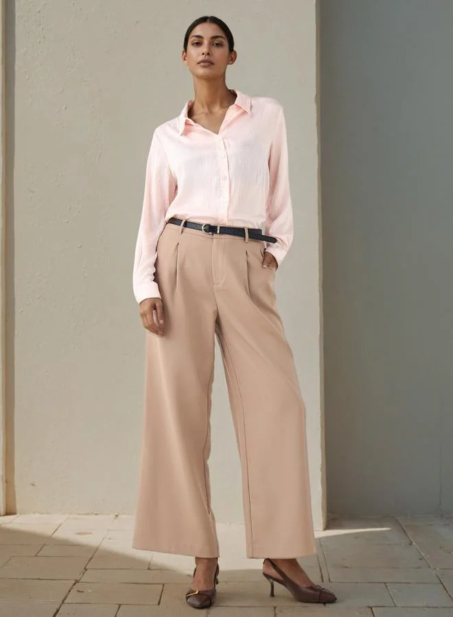 Splash FAV Regular Fit Viscose Textured Shirt with Collar