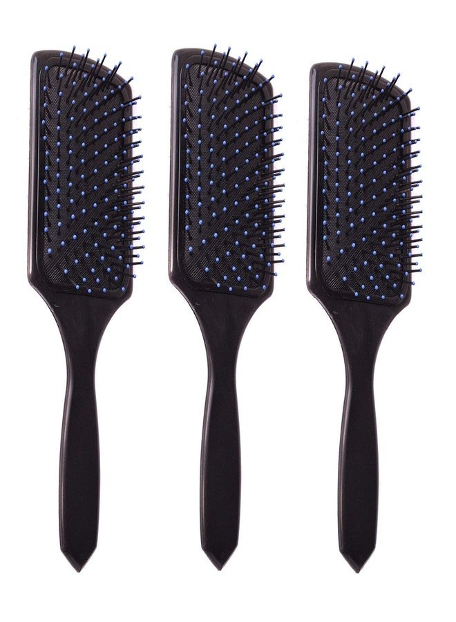 E-DUNIA Professional Smart Look Big Hair Paddle Rectangular Cushion Brush [ Pack Of 3 ] - Image 1