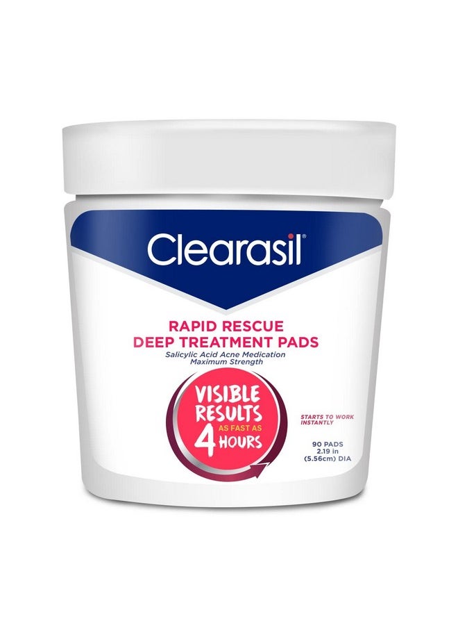Clearasil Rapid Rescue Deep Treatment Cleansing Pads, 90 Count (Pack Of 3)  - Image 1
