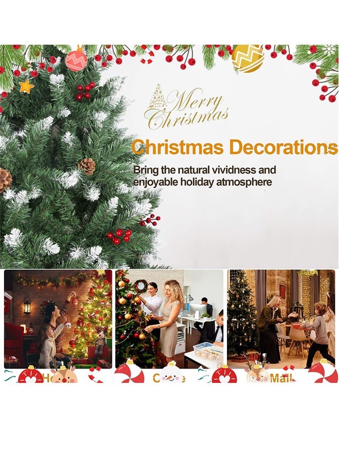 بيوينتي شجرة عيد الميلاد الاصطناعية 2.1m 1200 نصائح شجرة عيد الميلاد مع قوية معدنية وقف أشجار العطلة- سهلة التجميع الاصطناعي PVC شجرة عيد الميلاد للمنزل والمكتب والحفلة والسنة الجديدة ديكور عيد الميلاد (6.9FT) - Image 2