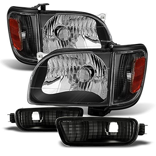 ACANII For 20012004 Toyota Tacoma HeadlightsCorner Signal 6Pcs Blk LampsBumper Light Driver Passenger Side