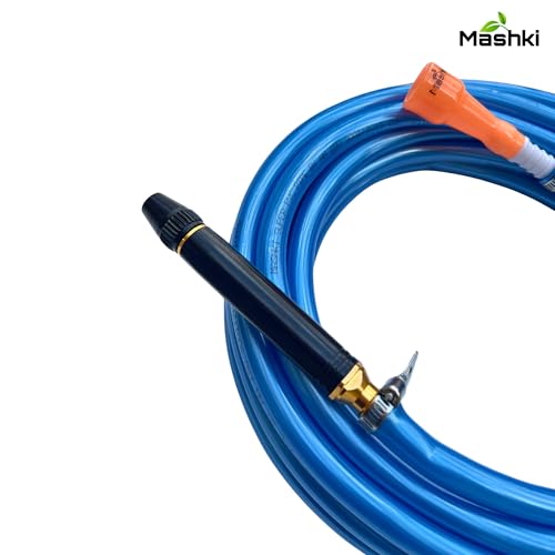Mashki® Flexible PVC Garden Water Hose Pipe With Adjustable Black Jet Spray Nozzle | Water Pipe for Car Wash, Garden, Home Cleaning, Bike Wash, Floor Clean (Blue, 15 Meter (50 Feet)) - Image 3