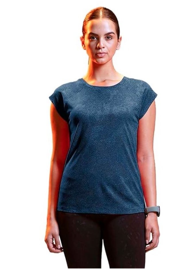 Lyra Women's Rapid Dry Short Sleeve Breathable and Flexible fit Active top | Color Shade May Vary  - Image 1