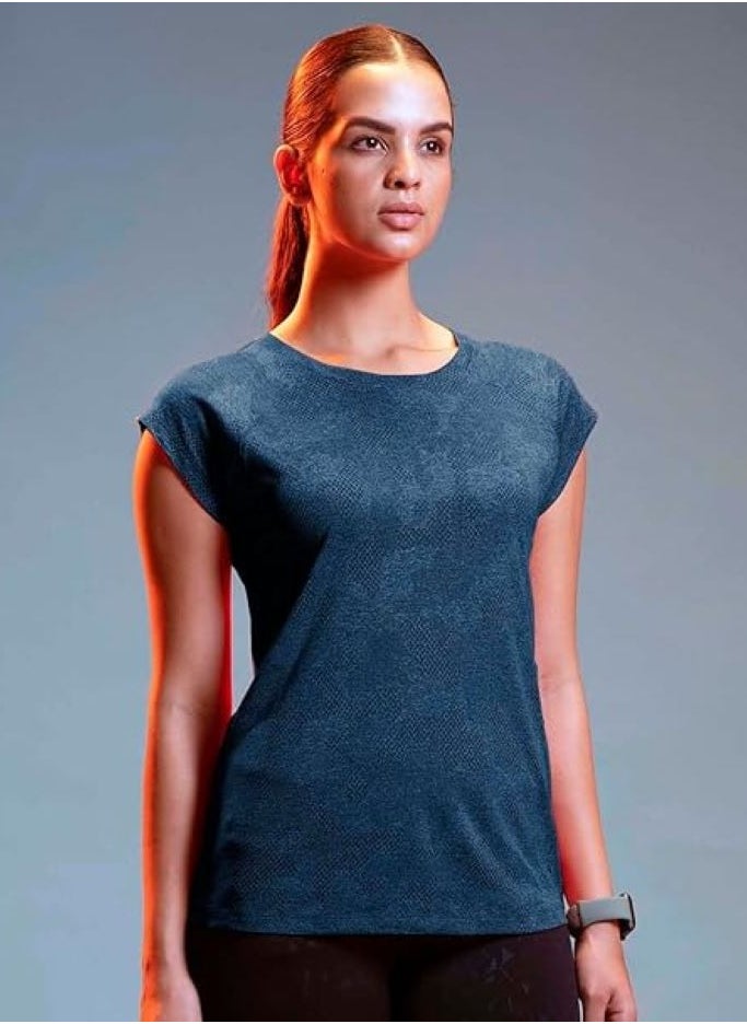 Lyra Women's Rapid Dry Short Sleeve Breathable and Flexible fit Active top | Color Shade May Vary  - Image 3