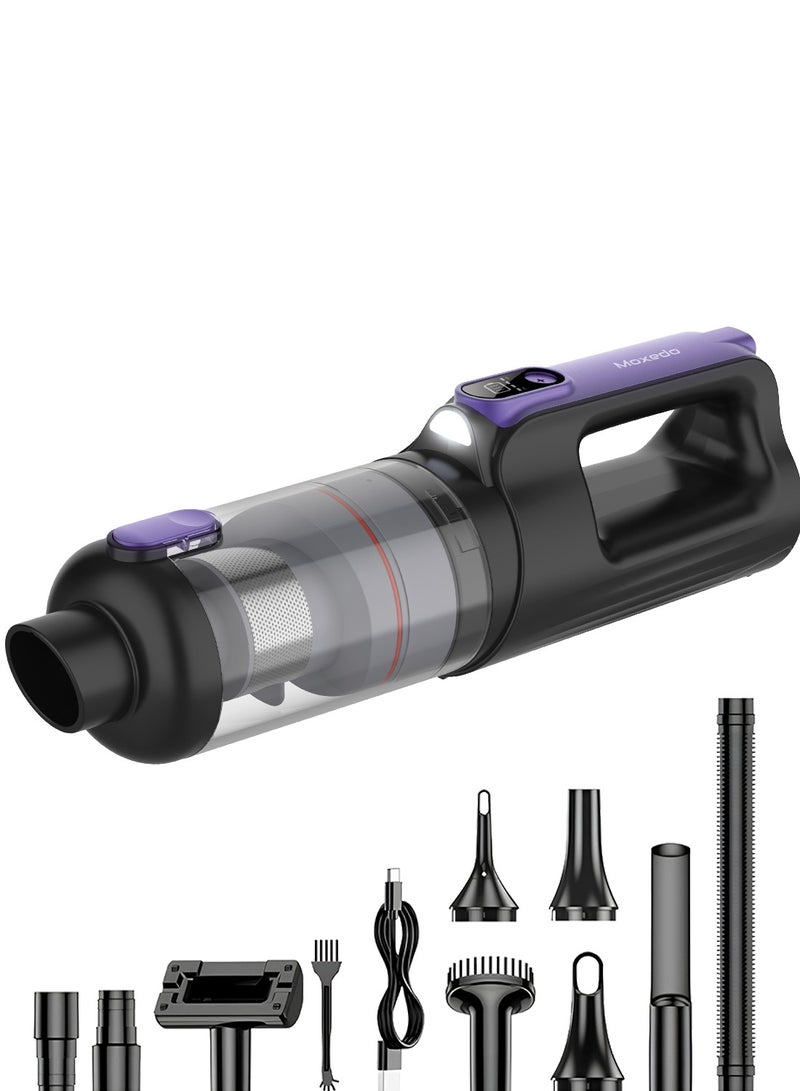 Moxedo Cordless Handheld Vacuum Cleaner 100W Powerful Motor 110,000 RPM Brushless Motor 14,500 PA Strong Suction with LED Light for Home and Car Cleaning - Image 1