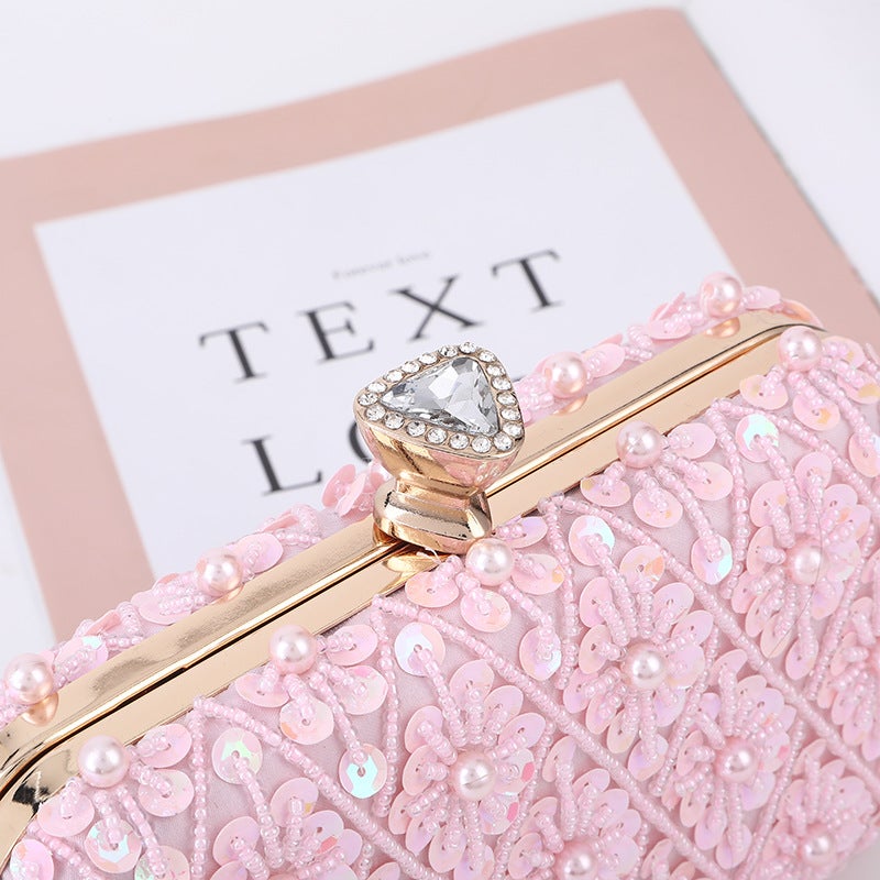 Flower Three-Dimensional Evening Bag For Party Activities Portable Temperament Banquet Shiny Cosmetics Storage Bag - Image 4