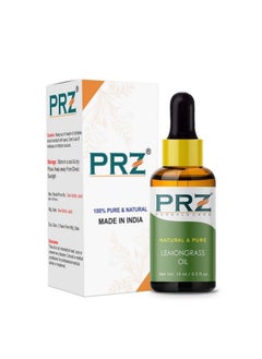 PRZ Lemongrass Essential Oil Pure Natural & Therapeutic Grade Oil For Aromatherapy Body Massage Skin Care & Hair Care 15 Ml  - Image 1