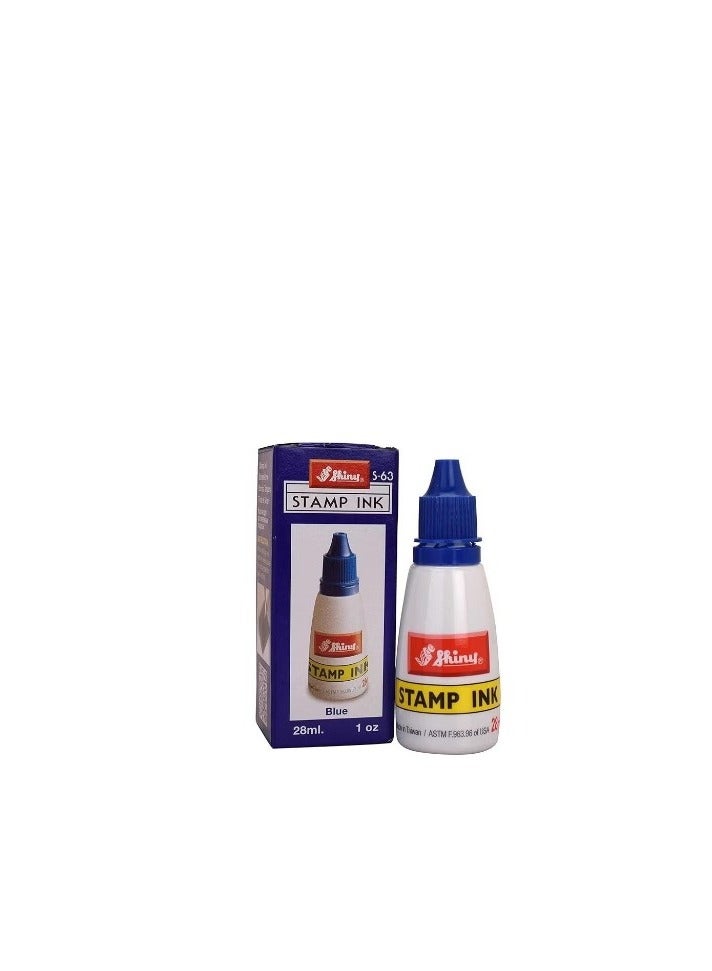 Shiny Stamp Pad Ink 28ml Blue Color - Image 1
