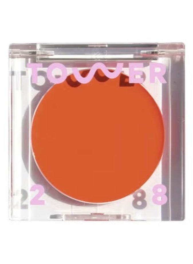 Tower 28 BeachPlease Lip + Cheek Dewy Cream Blush ,Golden Hour - sun-kissed orange 4.5g – Multi-Use, Buildable Color for a Natural Glow - Image 1