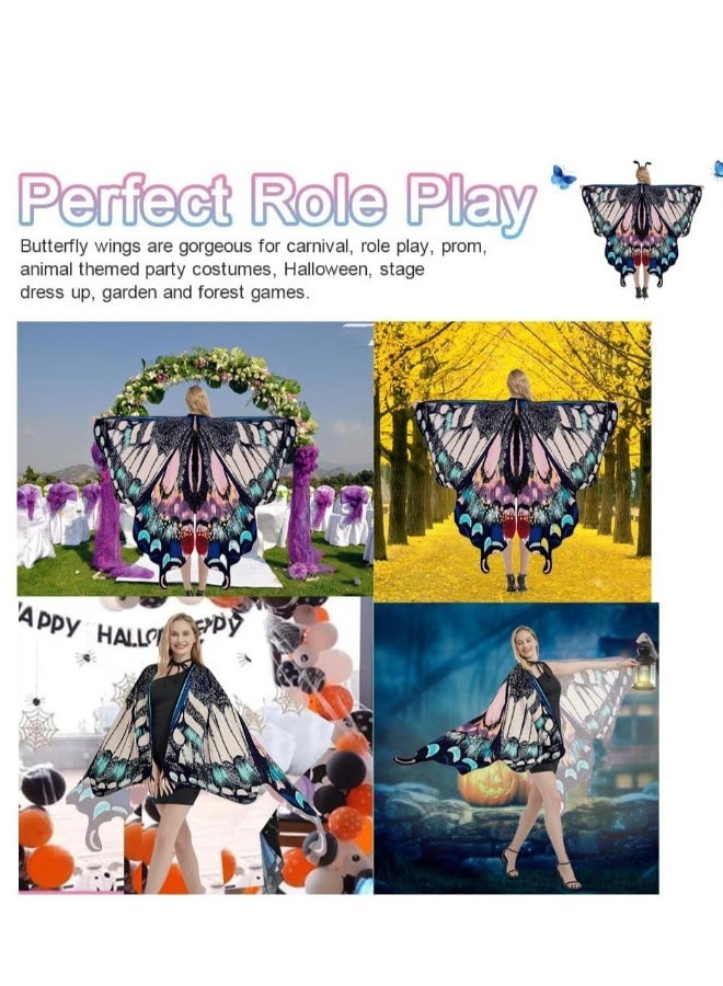 Butterfly Wings Adult Costumes Fairy Wing Cape Womens Shawl Colorful Nymph Pixie Accessory for Cosplay - Image 4