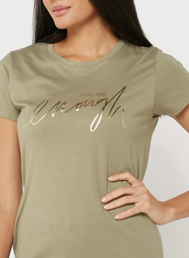 Sweet Dreams Round Neck Graphic Nightdress