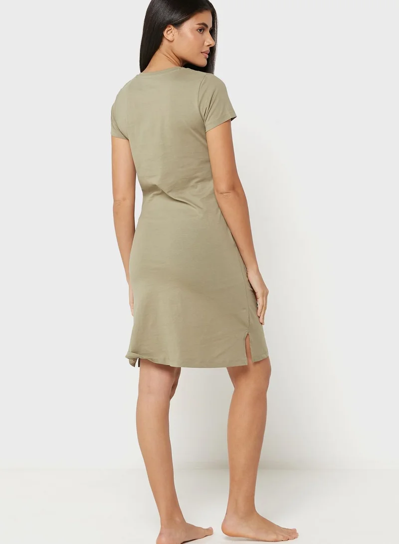 Sweet Dreams Round Neck Graphic Nightdress