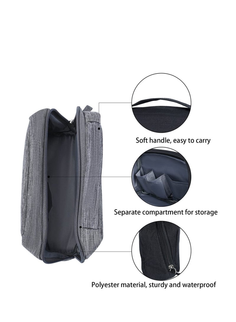 Excefore External Hard Drive Case Bag, Electronics Accessories Organizer Bag, Travel Organizer Bag for Men, Portable Gadget Bag for Cables, Headphone, Charger, Power Bank, Memory Card, Grey - Image 4