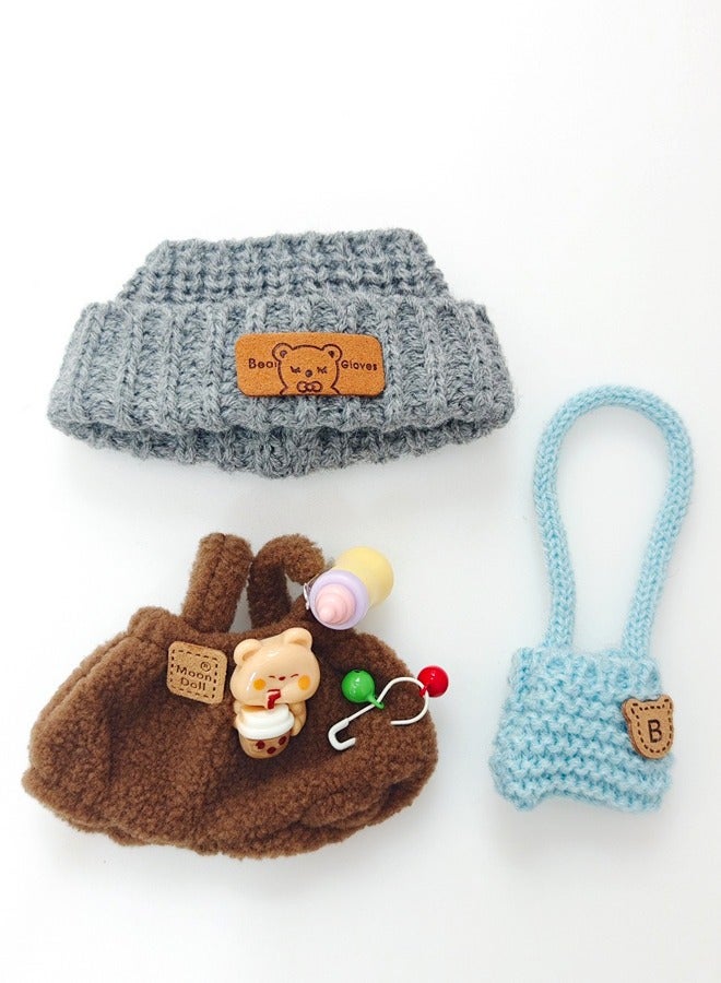 3-Pieces  Labubu Multicolor Dolls Clothes Accessories Casual Style Outfit for Pretend Play Doll Clothing Set and Exquisite Accessories Bundle for Kids Play - Image 2