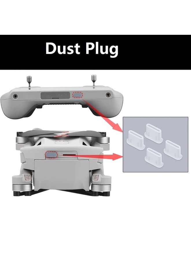 White Protective Dust Covers for Type C Interface 4pcs Compatible with Mini Drones - Image 1