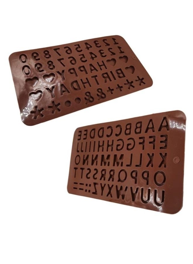 Silicone Letter Mold, Alphabet Number Chocolate Candy Molds Trays Set of 2,Happy Birthday Cake  - Image 3