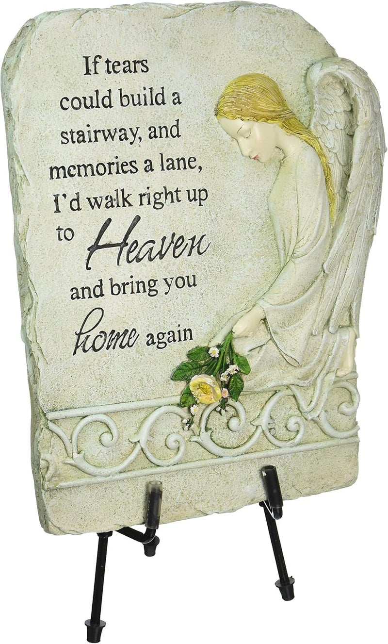 Carson Home Accents Peaceful Reflections Garden Marker with Easel Stand 15Inch High Heavens Tears - Image 1