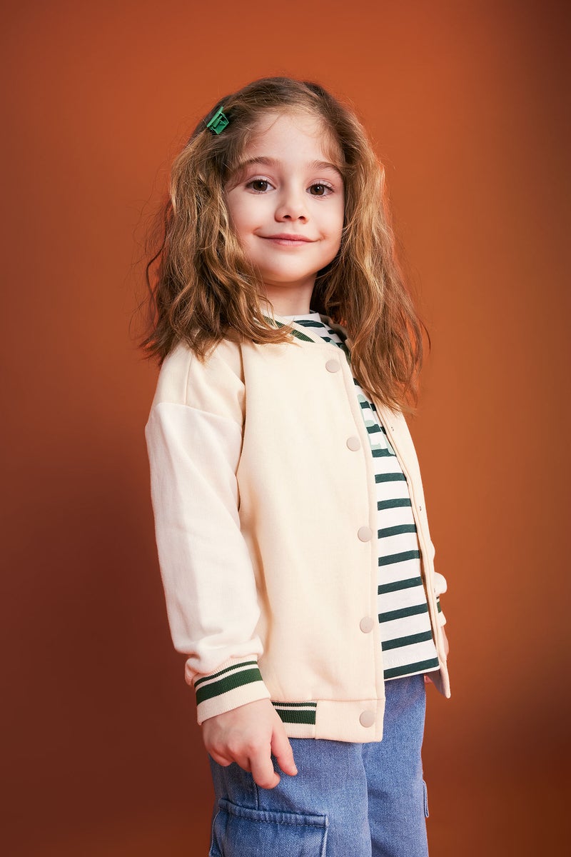 DeFacto Baby Girl Printed Crew Neck Cardigan - Image 3