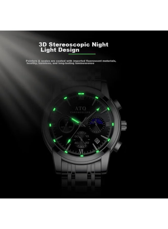 Atq Swiss Quality Watch, Men's Mechanical Style, Luminous Men's Watch, Multifunctional, Student Sports - Image 3