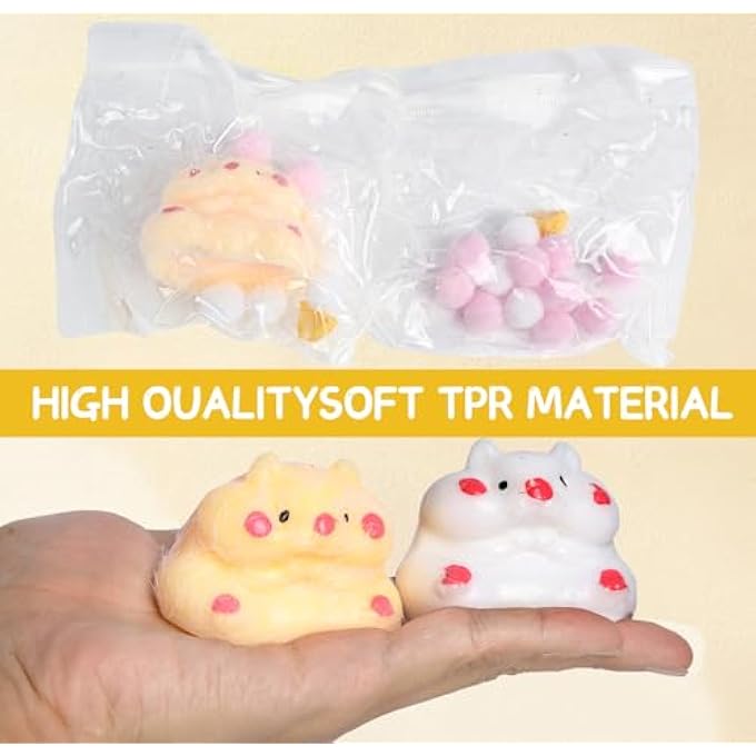 anztqiuu 4 Pack Squishy Hamster Squishy Squeeze Toys, Cute Soft Squishy Toys, Party Favors Fidget Toys Squishy Suitable Adults Kids, Stress Relief Kawaii Squishies Mochi Sensory Toys - Image 2