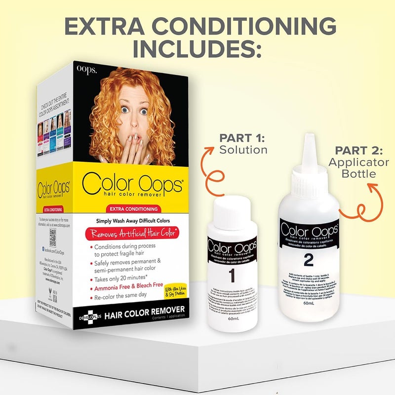 Color Oops Extra Conditioning Hair Color Remover - Removes Direct/Permanent Dyes - Image 2