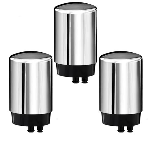 Linsuely 3 Pack Faucets Filters Cartridge(FR-200,FF-100)，Replacement for Brita® Faucet Filter,Water Filter Compatible with Brita® Faucet Filtration Systems- Chrome - Image 1
