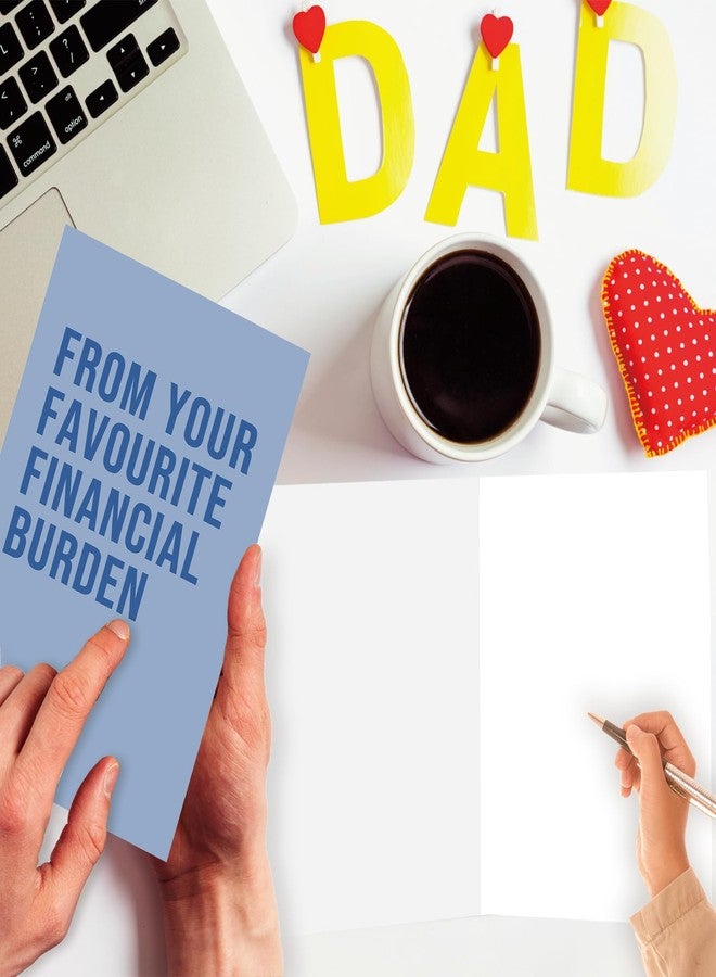 Asmallgf Funny Fathers Day Card, Fathers Day Gift from Daughter Son, Father‘s Day Gift for Dad, (From Your Favorite Financial Burden) - Image 5