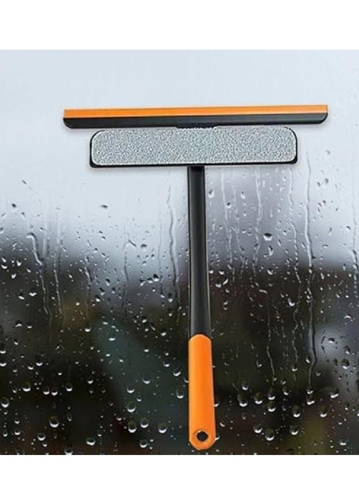 Generic 3 in 1 Easy to Use Plastic Glass Wiper with Spray, Car Window Glass Mirror Glass Floor Stove Cleaning Wiper with Spray (Multicolor)  - Image 2