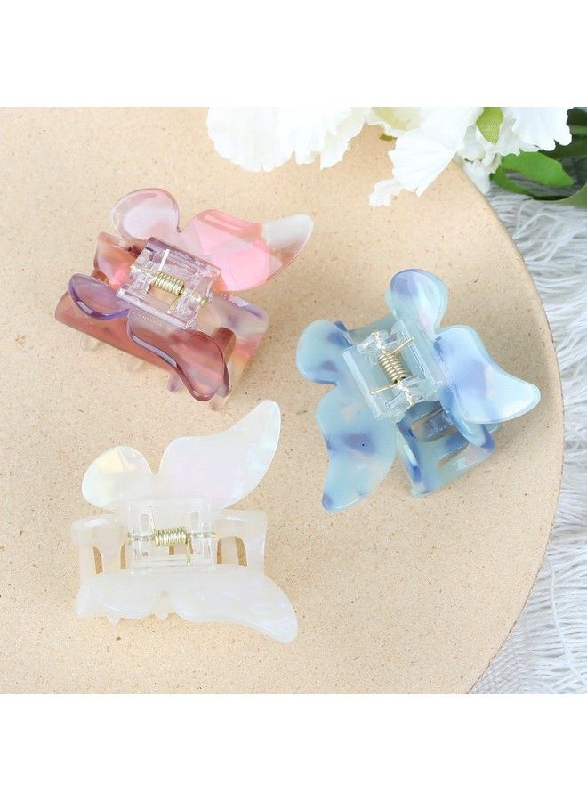 NAISIER Butterfly Hair Clips Tortoise Shell Hair Claw Clips Jaw Clips 2.3 Inch Girls Butterfly Hair Claw Clips，Beautiful Butterfly Hair Clips Hair Accessories For Women Girls.(Mixed Color 3 Pack)  - Image 3