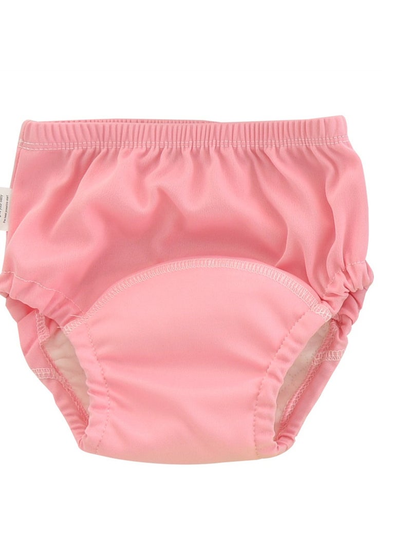 Loquat Squality Baby Training Washable Cut-Out Breathable Diaper Pants Pink 