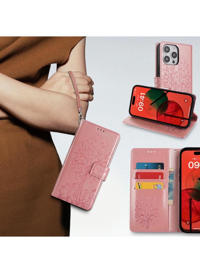 S-TOP Case For Motorola Moto X30 Pro 5G Tree & Deer Embossed Leather Phone Case - Image 2