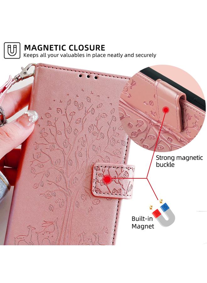 S-TOP Case For Motorola Moto X30 Pro 5G Tree & Deer Embossed Leather Phone Case - Image 5