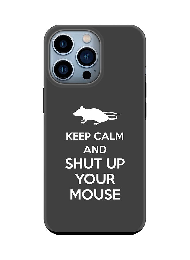 Stylizedd Tough Pro Case for iPhone 15 Pro Dual Layer Hybrid PC TPU Customized Mobile Cover Matte Finish Phone Case - Shut Up Your Mouse - Image 1